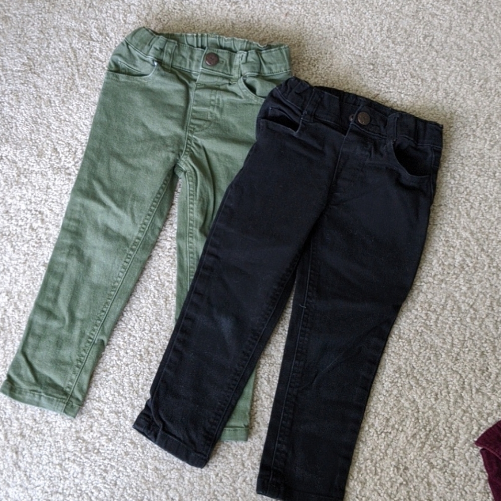 Girls Pants Army green and black
